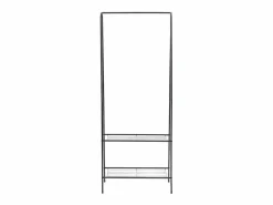 vidaxl Perchero de Acero con 2 Estantes para Dormitorio o Vestuario - 59 x 35 x 150 cm Negro Discount