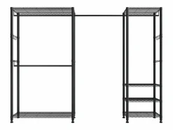Perchero para Ropa Autoportante SucceBuy, Perchero con Marco de Acero, Armario para Ropa con Capacidad de Carga de 363 kg, con Barras^ Discount