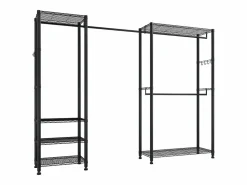 Perchero para Ropa Autoportante SucceBuy, Perchero con Marco de Acero, Armario para Ropa con Capacidad de Carga de 363 kg, con Barras^ Discount