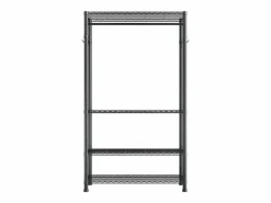 Burro Para Ropa|Perchero para Ropa SucceBuy con 4 Estantes Ajustables, Perchero de Acero al Carbono, Armario para Ropa Capacidad de Carga 227 kg, con 1 Barra