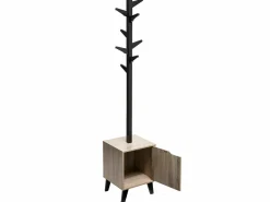 Five Perchero Pie N'Modul 8 Varillas con Puerta Roble/Negro 35x159 cm Marru00f3n New