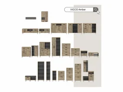 Vicco Perchero roble wotan 100x38x142 amber Color natural oscuro Online