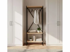 Perchero Rus Roble Safir y 160cm Negro Best