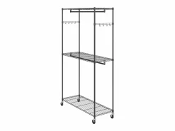 Burro Para Ropa|Perchero SucceBuy con Ruedas, 3 Niveles, Capacidad de Carga: 180 kg
