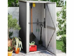 Perdir Cobertizo jardín acero galvanizado antracita 118,5x97x209,5 cm^Garden Furniture Online