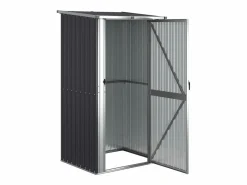 Perdir Cobertizo jardín acero galvanizado antracita 118,5x97x209,5 cm^Garden Furniture Online