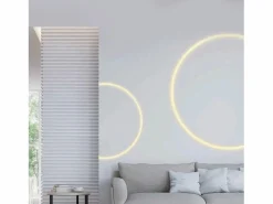 Ledkia Guirnalda Luminosa|Perfil Neón SFLEX 24x18 Superficie Semicircular Curva Vertical para Tira LED IP20 hasta 15 mm 5 m