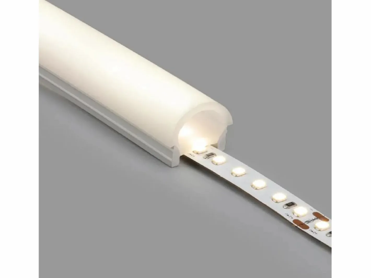 Perfil Neón SFLEX 24x18 Superficie Semicircular Curva Vertical para Tira LED IP20 hasta 15 mm 2 m^Ledkia Discount