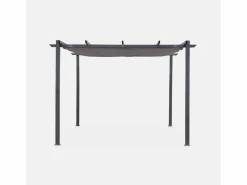 Sweeek Pérgola|Pergola, aluminio, 3x3m, tela deslizante