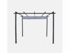 Sweeek Pérgola|Pergola, aluminio, 3x3m, tela deslizante