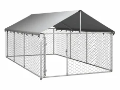 Seguridad Para Mascotas|Perrera de exterior con tejado 400x200x150 cm ES628805