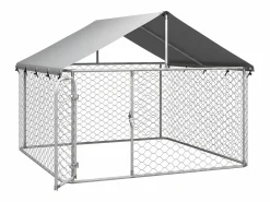 Seguridad Para Mascotas|Perrera de exterior con tejado 200x200x150 cm ES719518