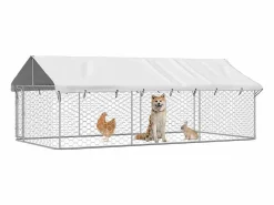 Perrera de exterior con tejado 400x200x150 cm^Clicnbuy Best