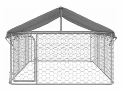 Perrera de exterior con tejado 400x200x150 cm^Clicnbuy Best