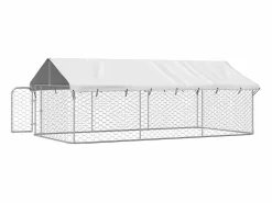 Perrera de exterior con tejado 400x200x150 cm^Clicnbuy Best