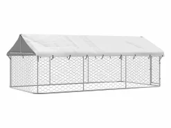 Perrera de exterior con tejado 400x200x150 cm^Clicnbuy Best