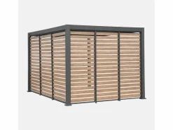 Sweeek Cenador Y Quiosco|Persiana de aluminio efecto madera de 1.3m antracita
