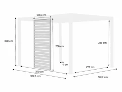 Sweeek Cenador Y Quiosco|Persiana de aluminio efecto madera de 1.3m antracita