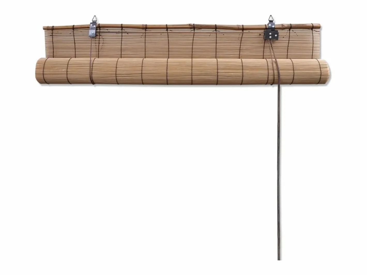 Helloshop26 Estor Y Toldo|Persiana enrollable de bambú marrón 150 x 220 cm cortina para ventana contraventana de privacidad 4102150