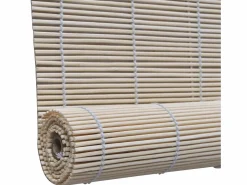 Persiana enrollable de bambú natural 120 x 220 cm para ventana con protección visual 4102142^Helloshop26 Discount