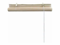 Persiana enrollable de bambú natural 140 x 160 cm para ventana con protección visual 4102143^Helloshop26 Online