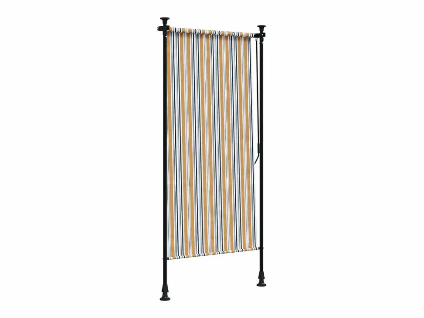 Persiana enrollable exterior tela acero y blanco ES736047 Amarillo New