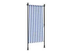 Persiana enrollable exterior tela acero blanco 120x270 cm ES947759^ New