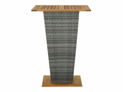 Garden Furniture Mesa Alta|Pia Mesa alta ratán sintético y madera de acacia 80x80x110 cm