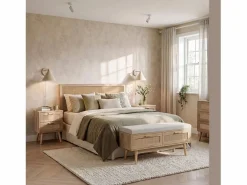 Pie de cama con almacenaje de Fibra natural Natural 50 x 100- Tahiti Marru00f3n Sale