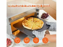 Materiales Y Utensilios De Cocina|Piedra para Pizza SucceBuy, Precurada, 40,6 × 36,8 × 1 cm