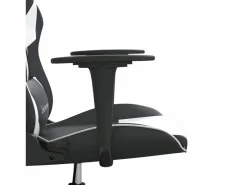 Clicnbuy piezas Silla gaming cuero sintético y blanco Negro