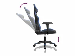 piezas Silla gaming cuero sintético y azul^Clicnbuy Sale