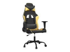 Clicnbuy Silla Gaming|piezas Silla gaming de masaje cuero sintético negro y