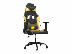 Clicnbuy Silla Gaming|piezas Silla gaming de masaje cuero sintético negro y