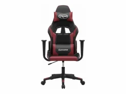 piezas Silla gaming de masaje cuero sintético negro y vino tinto^Clicnbuy