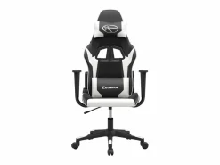 piezas Silla gaming de masaje cuero sintético negro y^Clicnbuy Clearance