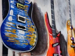 Pintura al óleo guitarras pintadas a mano^MCW