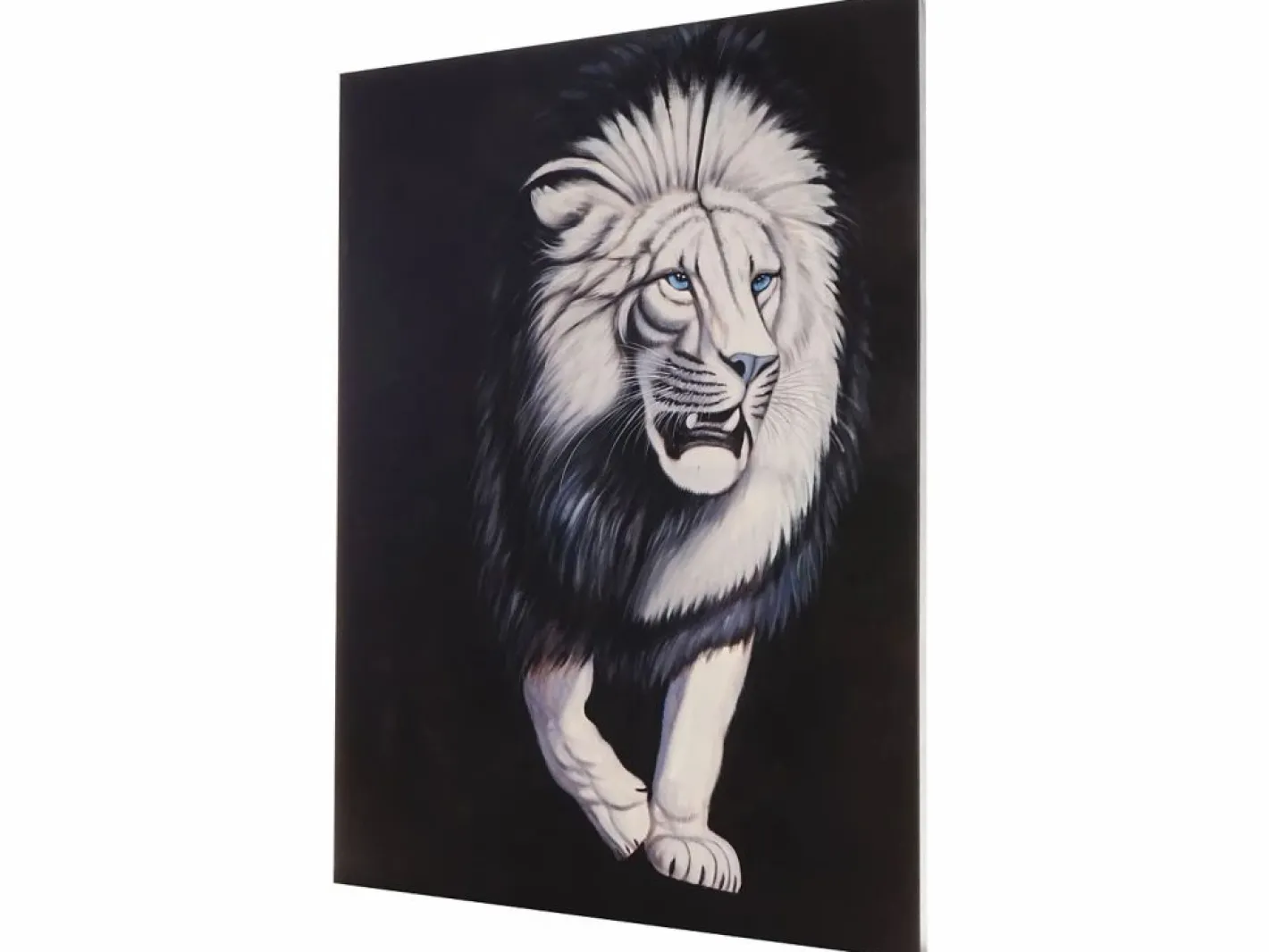 Pintura al óleo León blanco pintado a mano^MCW Sale