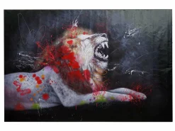 MCW Cuadro|Pintura al óleo León -H25, 80x120cm