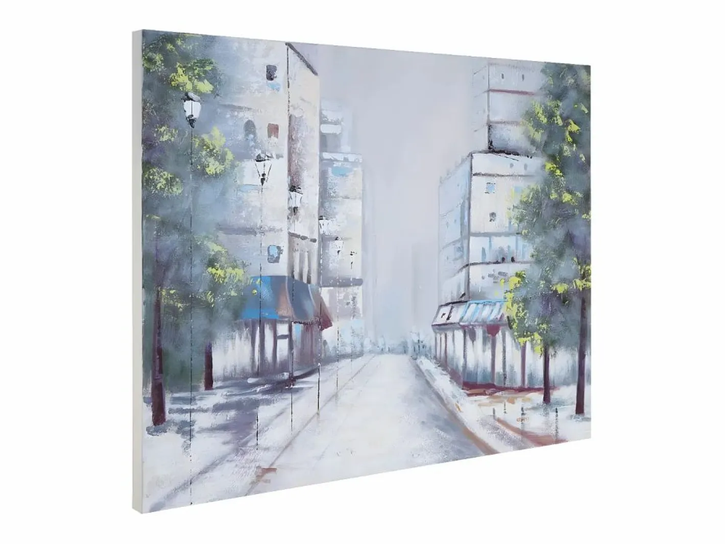 MCW Pintura al óleo pueblo pintado a mano Multicolor Discount