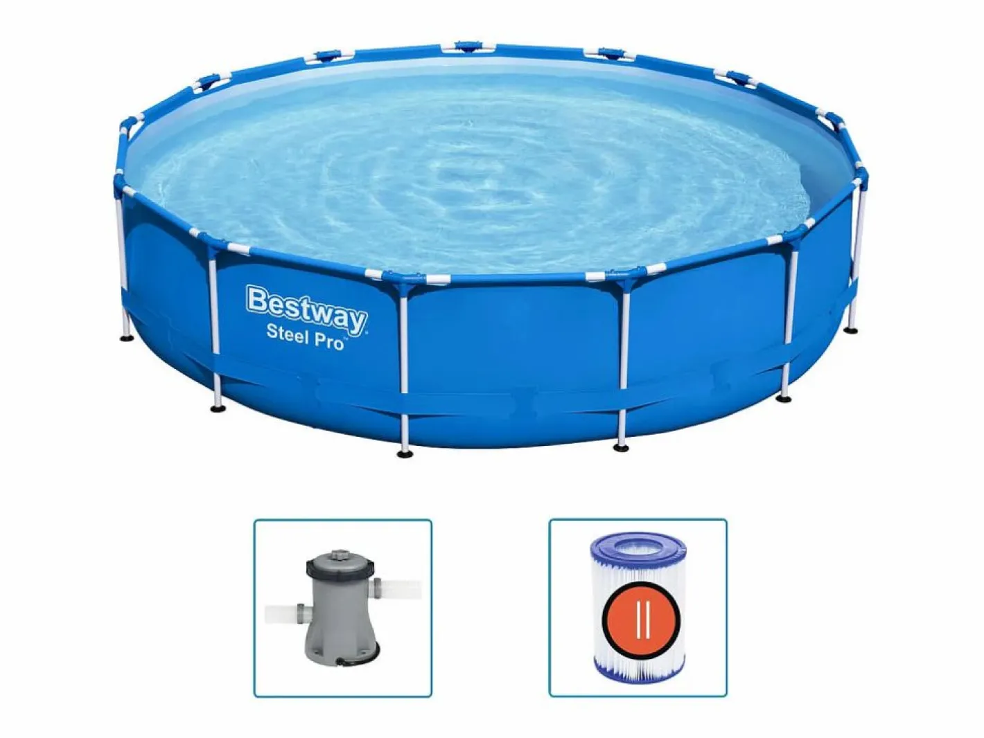 Piscina con estructura Steel Pro 396x84 cm ES555773^ Clearance