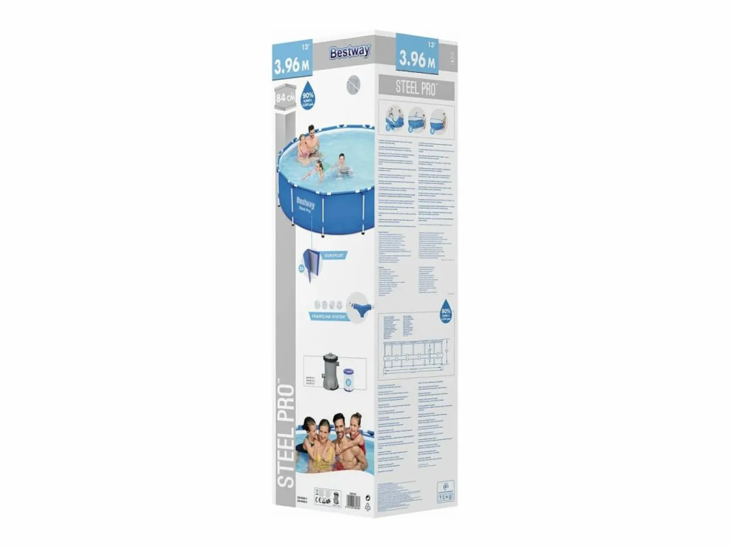 Piscina con estructura Steel Pro 396x84 cm ES555773^ Clearance
