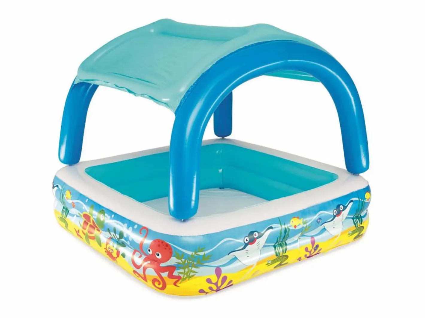 Piscina Desmontable|Piscina de juegos con toldo 140x140x114 cm 52192 ES745043