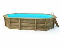Habitat et jardin Piscina de madera "Florida 145" - 6,57 x 4,57 x 1,45 m Marru00f3n Best