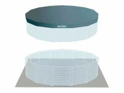Intex Piscina Tubular|Piscina desmontable Graphite Grey Panel 16805L con depuradora+accesorios gris Ø478x124 cm