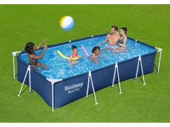 Bestway Piscina Desmontable Rectangular Steel Pro 400x211x81 cm con Depuradora de Cartucho de 1.249 l/h Color Azul Clearance