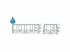 Piscina Desmontable Tubular Power Steel Oval 549x274x122 cm con Depuradora Cartucho 5.678 L/H con Cobertor y Escalera^Bestway