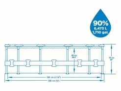 Piscina Desmontable Tubular Steel Pro 366x76 cm con Depuradora Cartucho 1.249 L/H^Bestway