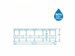 Bestway Piscina Desmontable Tubular Steel Pro 396x84 cm con Depuradora Cartucho 2.006 L/H Azul Clearance