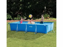 Intex Piscina Tubular|Piscina elevada rectangular 450x220x84 cm con bomba
